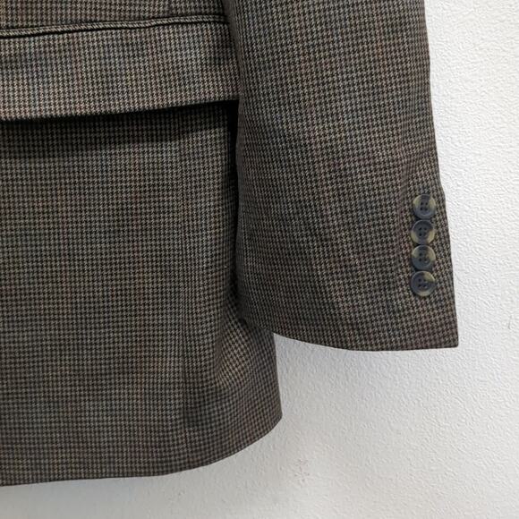 Andrew Fezza brown houndstooth sports coat blazer - Picture 3 of 5